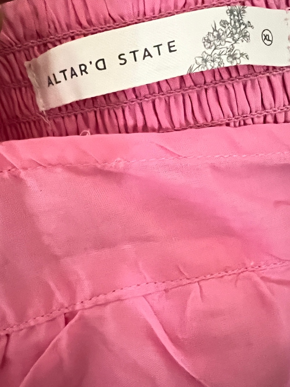 Altar'd State Pink Eyelet Ruffle Flutter Top - Picture 5 of 5